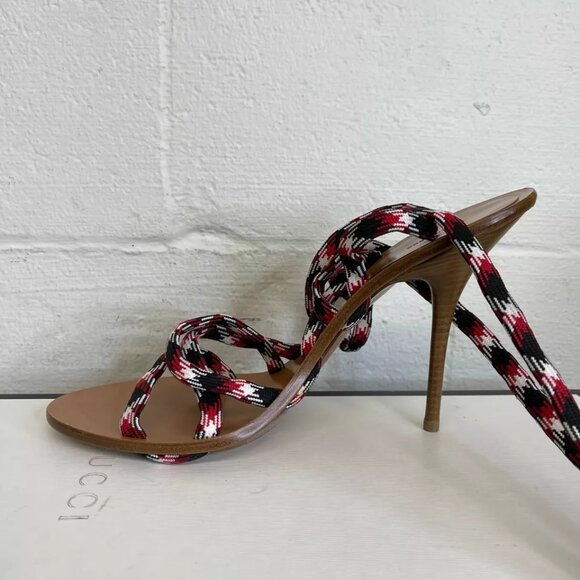 Balenciaga Lace Up Sandals Stilettos Heels Open Toe Women's Size 41 EU/11 US - Picture 6 of 15